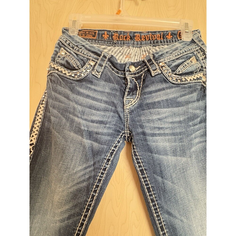 Rock Revival Womens Skinny Jeans Tag Sz 26 (Actual Sz 26" x 33") Y2K - Picture 2 of 9